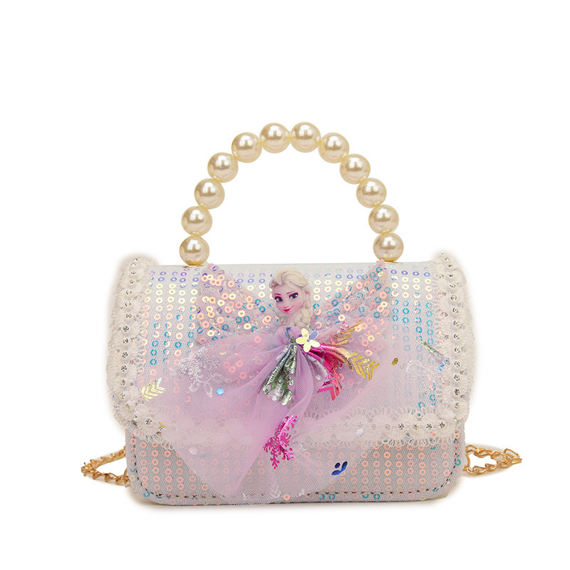 2025 nuevo lindo bolso de princesa de perlas portátil de moda versátil bolso de hombro bolso de cambio bolso de chicas coreanas