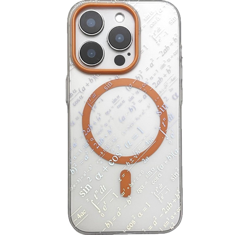 创意烫银公式适用iPhone17promax磨砂透明磁吸手机壳苹果16保护套|undefined