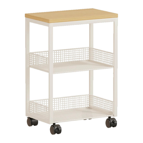 Printer shelf office desk storage rack edge-mounted cabinet freestanding movable with wheels bookshelf cart