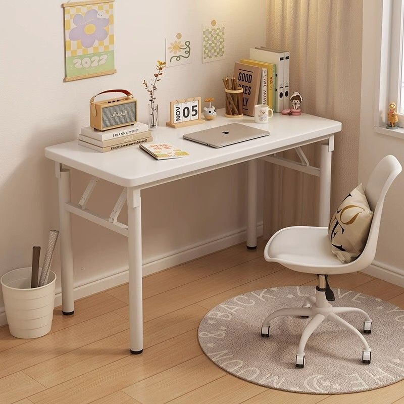 Foldable Desktop Computer Desk, Study Table, Home Office Student Desk, Rectangular Small Table, Simple Rental House Table