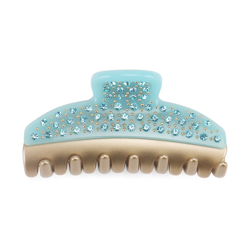 Acetic acid sheets Material Solid Color Pattern Women'S Gender Inlay Design Simple Style Style Simple Style Solid Color Acetic Acid Sheets Inlay Rhinestones Hair Claws