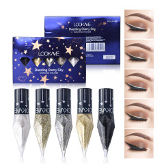 LOOKAVE 2.5g*5 pack Diamond Shiny Eyeliner EyelinerShimmer Pearlescent Eyeliner LK48E