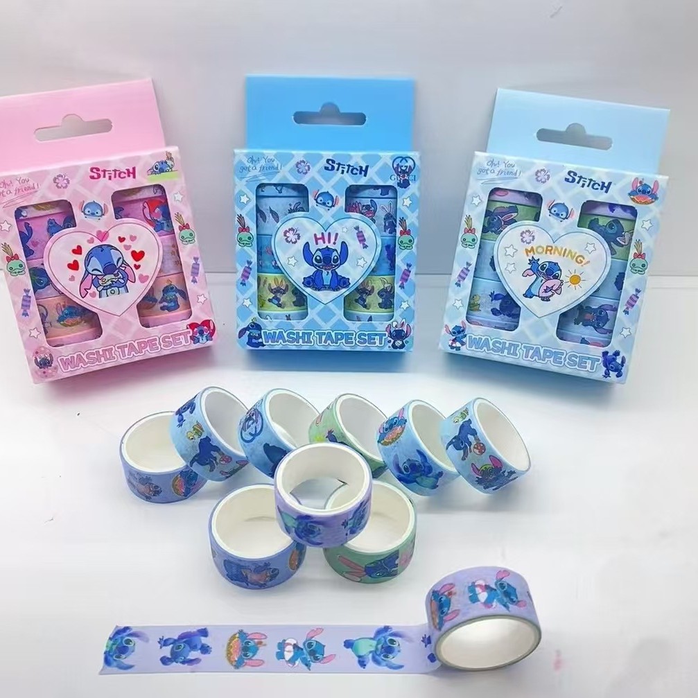 史迪仔史迪奇stichi文具卡通胶带卷贴纸和纸胶带手账本贴纸和纸卷