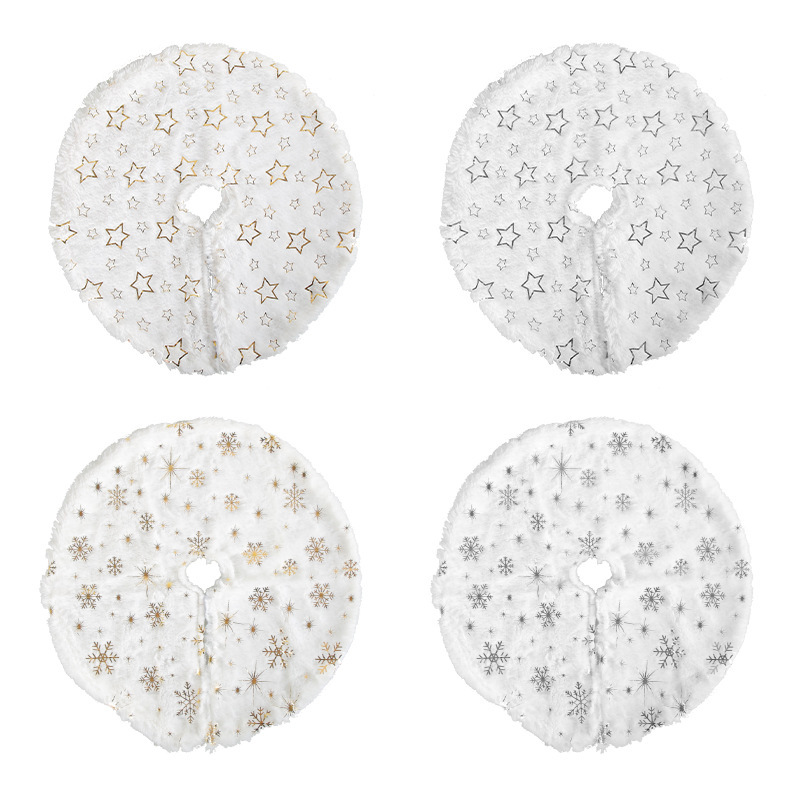 Zhongran copo de nieve mini árbol de Navidad falda 2023 escritorio árbol de Navidad base decoración Linda estrella árbol falda Decoración