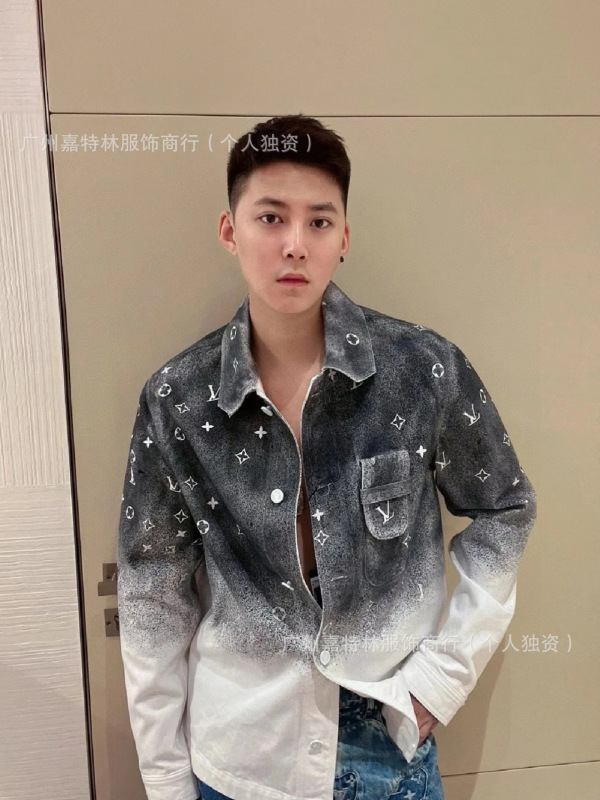 广州驴家新款满印星空渐变牛仔外套夹克宽松休闲男女驴家牛仔外套|undefined