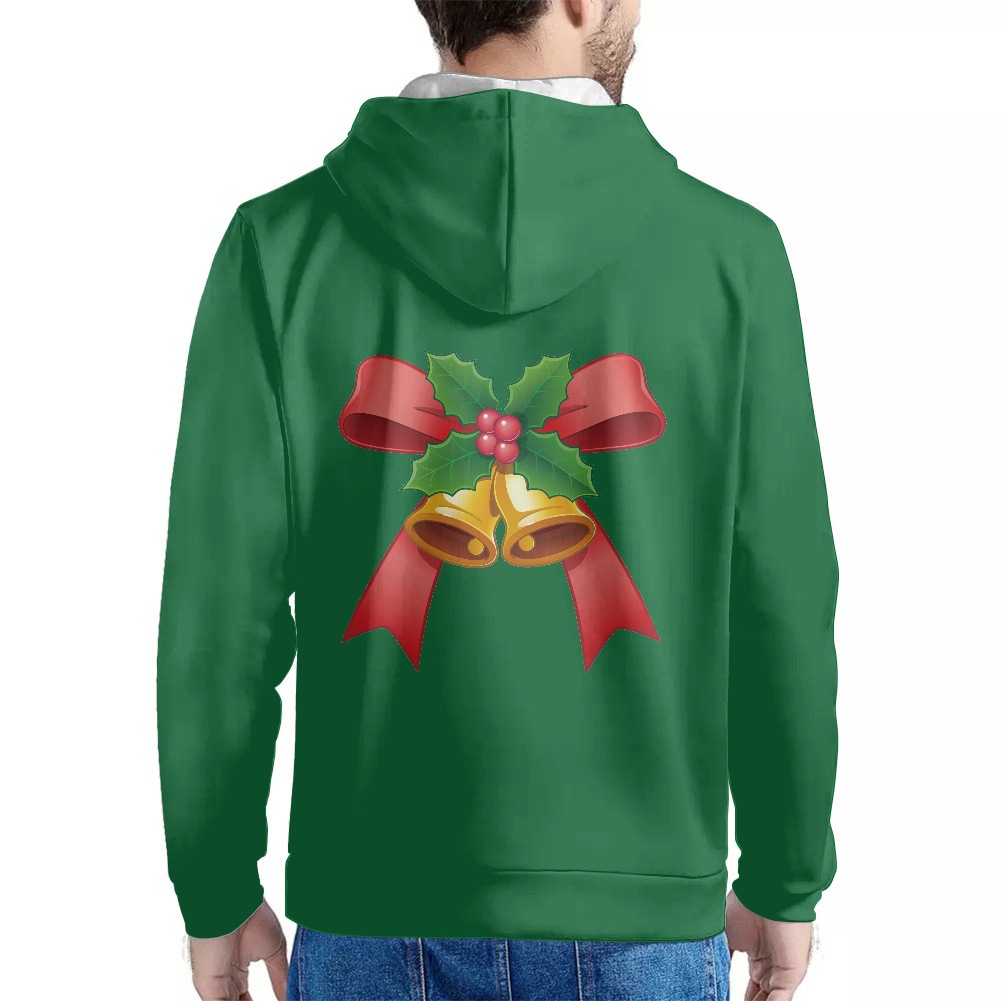 Vêtements pour hommes vente chaude sweat-shirt pour hommes cadeau créatif imprimé de Noël cloche cerf_voghion.com