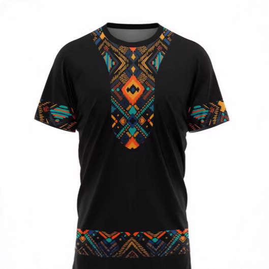 Dashiki Pattern T-Shirt Men's African D Print T-Shirt Summer Casual Harajuku Short Sleeve Loose Fit Dashiki Pattern T-Shirt Men's African D Print T-Shirt Summer Casual Harajuku Short Sleeve Loose Fit
