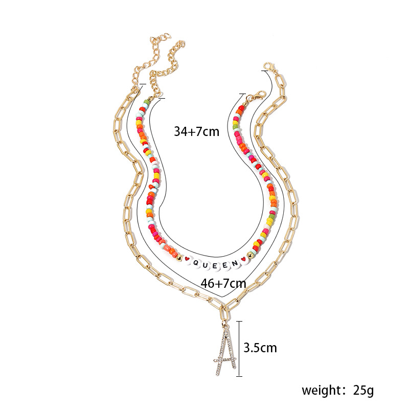 Multi-layer Letter Necklace display picture 1