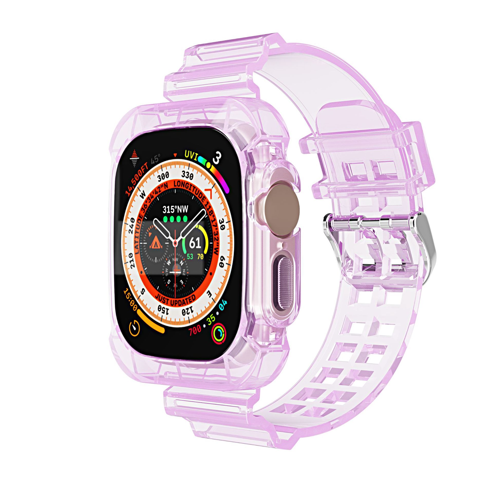 Aplicable applewatch banda de reloj transparente Apple transparente glaciar reloj banda iwatch transparente banda de reloj inteligente S9