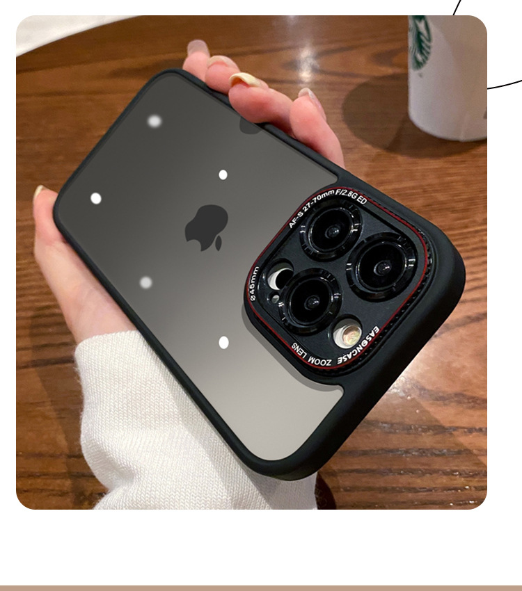 Ốp lưng điện thoại chống rơi TPU mờ cổ điển cho iPhone 14 Pro Max — Đen mờ retro máy ảnh, Máy ảnh Retro mờ màu tím đậm, Yuanfeng màu xanh mờ máy ảnh Retro, Máy ảnh Retro mờ từ tính đen chi tiết 5