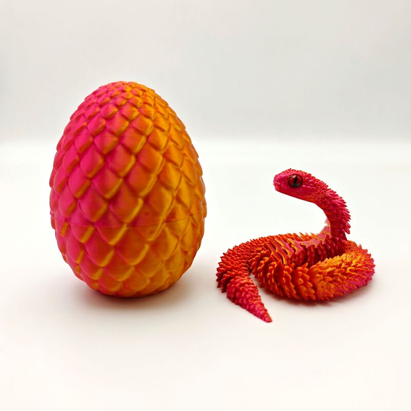爆金3Dプリント玩具蛇卵セットマムシ振り子柔軟手作りプレゼントカラー装飾アイデア潮遊び|undefined