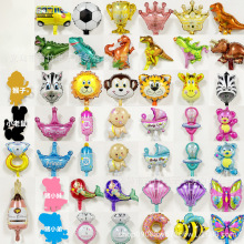 卡通动物铝箔迷你气球小号铝膜气球儿童波波球球中球小气球内球