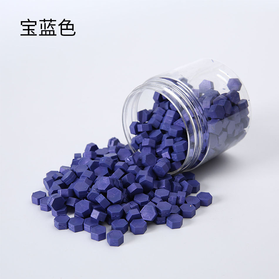 Macaron en caja de 50 colores, cera de pintura de fuego de color mixto, cera de botella granular mate, 60g, peso neto, aproximadamente 38g, sobre, cera sellada