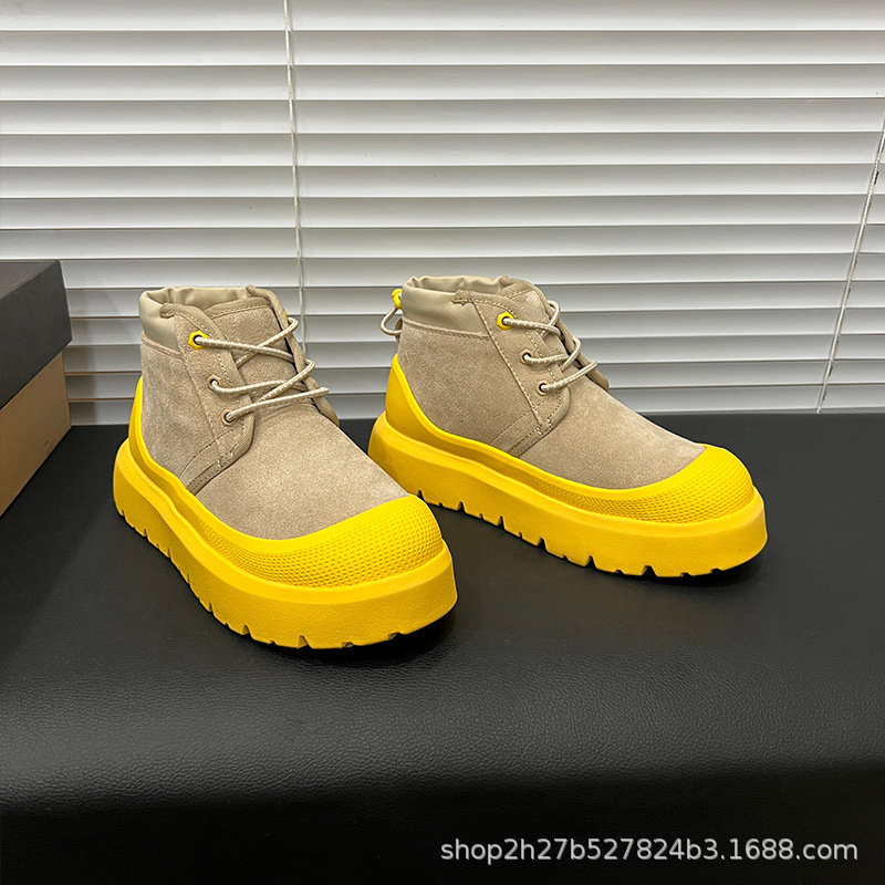 Celebrity-style shoes: Sangpo snow boots, Tasman unisex winter boots, sheepskin-lined, high-top, lace-up