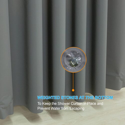 Gray peva shower curtain waterproof thickened bath hotel partition shower curtain wholesale bathroom punch-free curtain