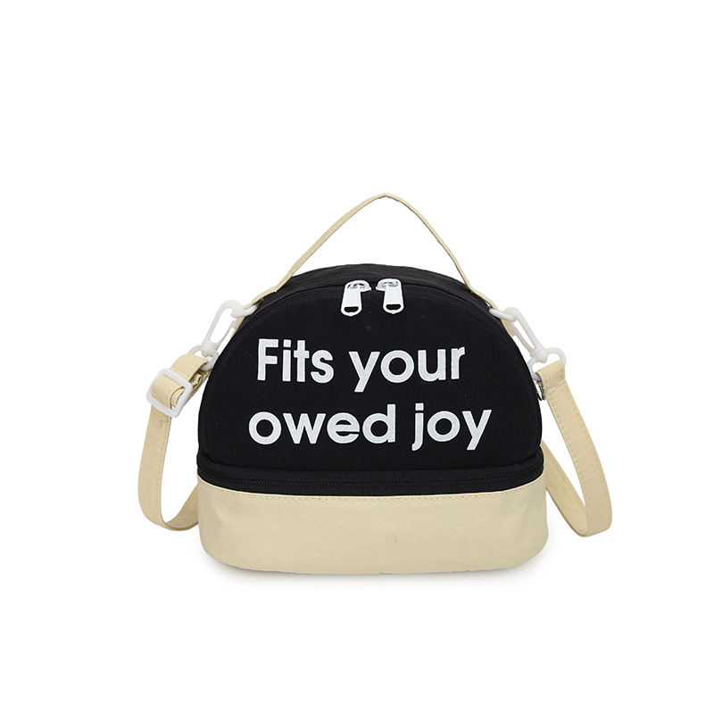 Cross-Border New Style Color-Blocking Shell Handbag with Fashionable Letter Design, Dopamine Korean Version Trendy Crossbody Bag