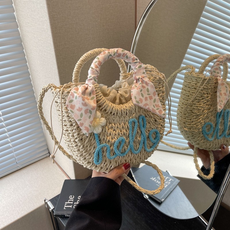 ETSY个性姓名手工编织姓名手提包单肩包简约时尚编织流行斜挎包|undefined