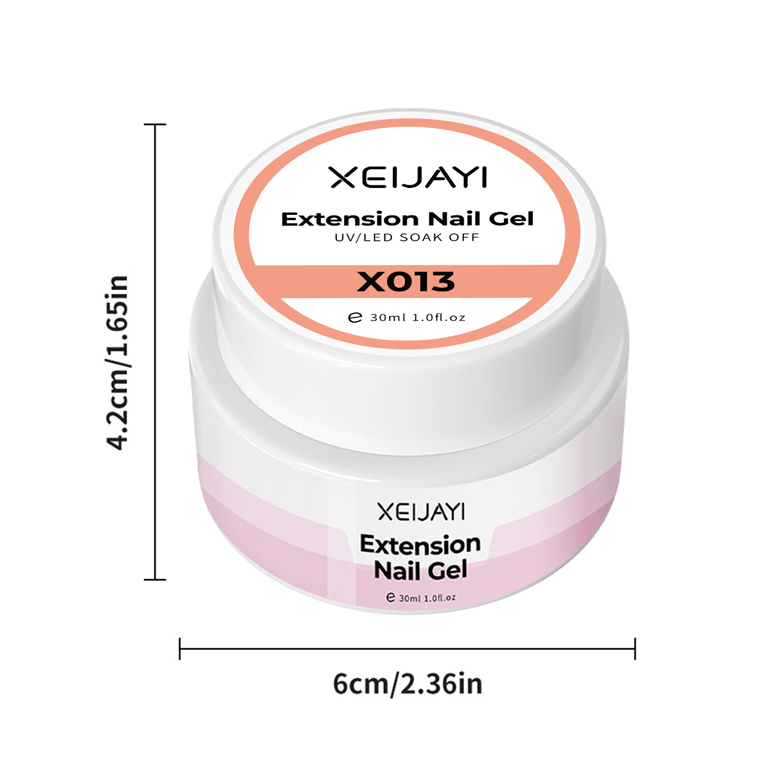 2025 nueva construcción de plástico de cristal de color albaricoque claro extensión de pegamento de nail duradero pegamento de manicura