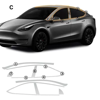 Car paint protective film Tesla modelY special invisible - package-3-20-24-tesla-y