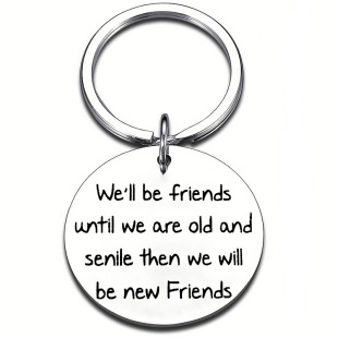 European and American Cross-Border Sunflower Bee Metal Keychain Stainless Steel Laser Engraving Pendant as a Gift for Family and Friends