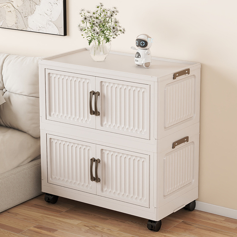 70-80 gabinete de almacenamiento plegable de ancho estante multicapa para el hogar gabinete de bocadillos de plástico gabinete de almacenamiento de juguetes para bebés y niños
