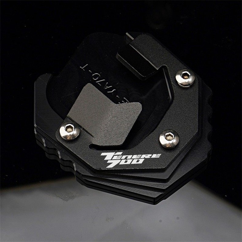 Suitable for Yamaha Tenere700 19-23 Modified Aluminum Alloy Side Support Stand with Enlarged Base and Widened Pad