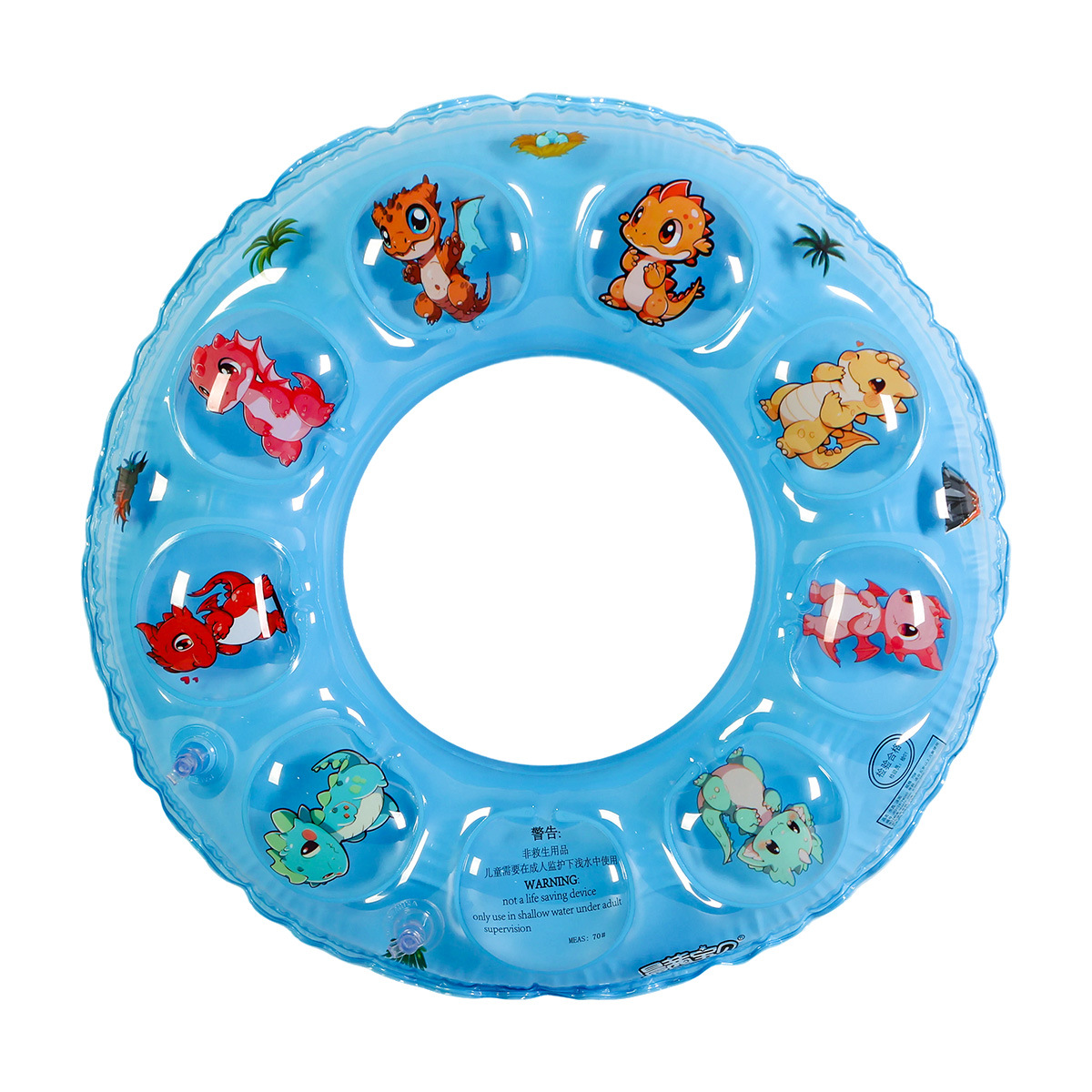 Anillo de natación para niños Anillo de natación de cristal de doble capa Dibujos animados engrosados Axilas para niños Anillo salvavidas Juguetes de agua Suministros de agua