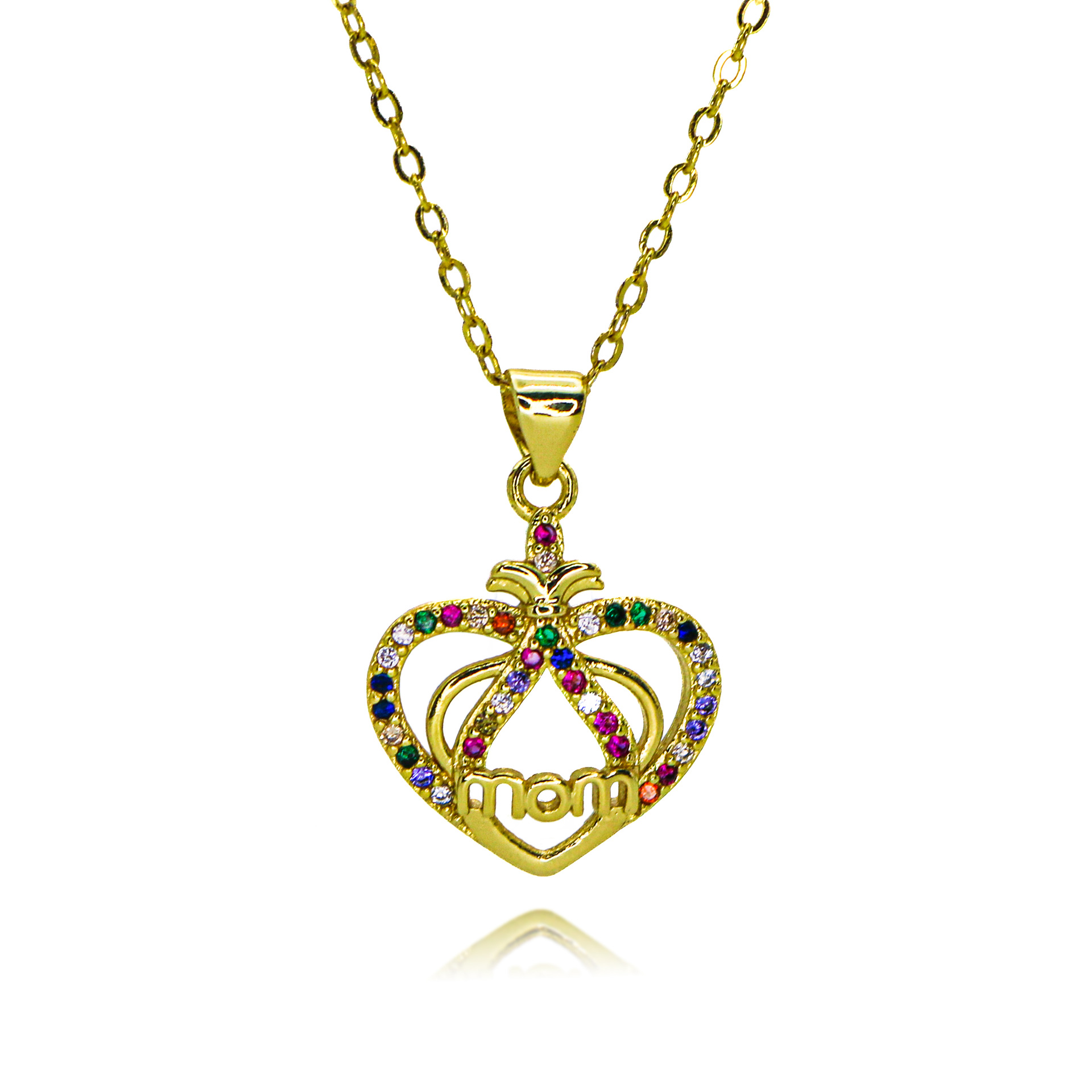 Copper Pendant Material Pendant Necklace Classification Wholesale Jewelry Simple Style Classic Style Letter Heart Shape Copper Pendant Necklace Cable Chain
