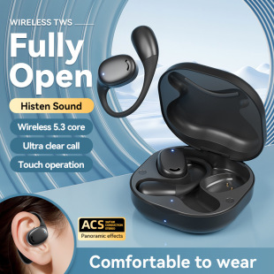 2024 New Ear-mounted Bluetooth headset noise reduction running sports OWS open wireless Bluetooth headset wholesale