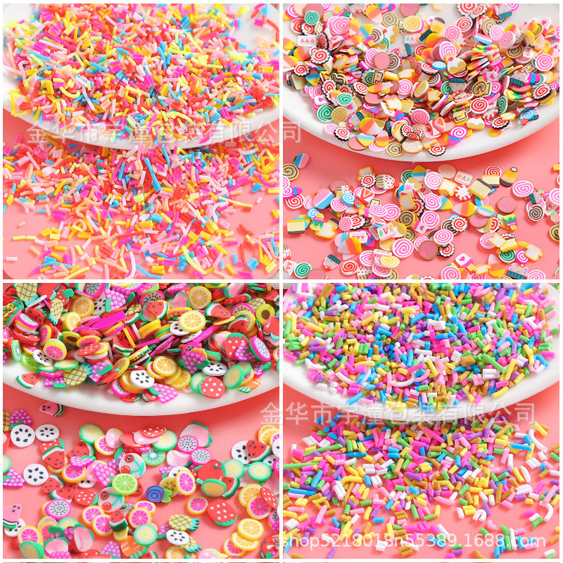1G-10G Bagged Soft Clay Fruit Slices Small Bags Candy Granules DIY Cream Glue Accessories Wholesale Bracelet 1G-10G Bagged Soft Clay Fruit Slices Small Bags Candy Granules DIY Cream Glue Accessories Wholesale Bracelet