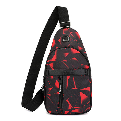 Multifunctional Men's Chest Bag 2024 New Trend Striped Casual Crossbody Bag Fashion Waist Bag Single Shoulder Bag Wholesale