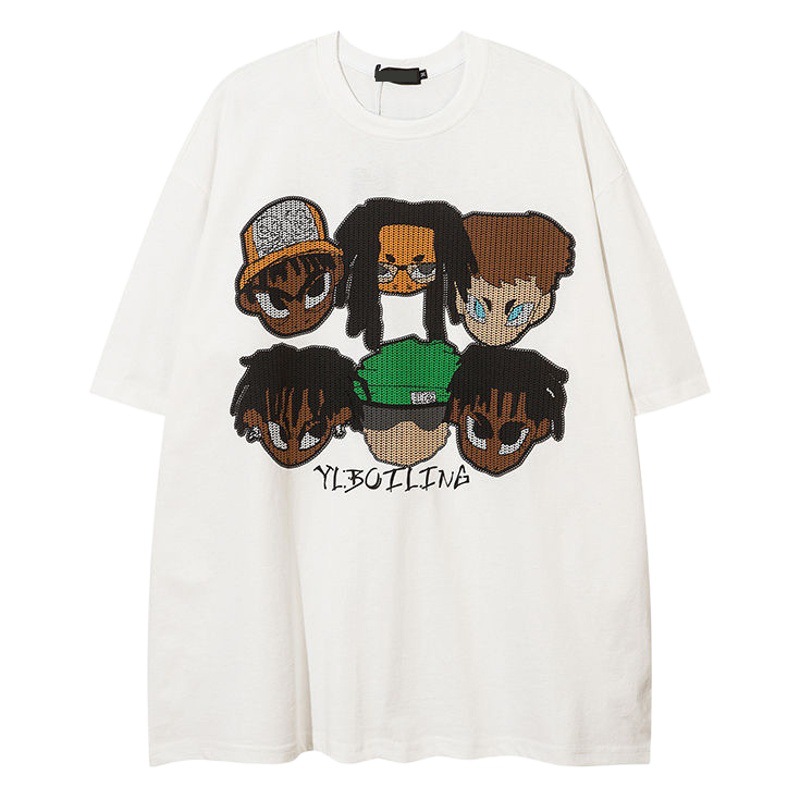 Camisetas de manga corta para hombres y mujeres, estilo corto para adolescentes, camisetas modernas para mujeres de celebridades de internet, estilo de moda informal y versátil para hombres.