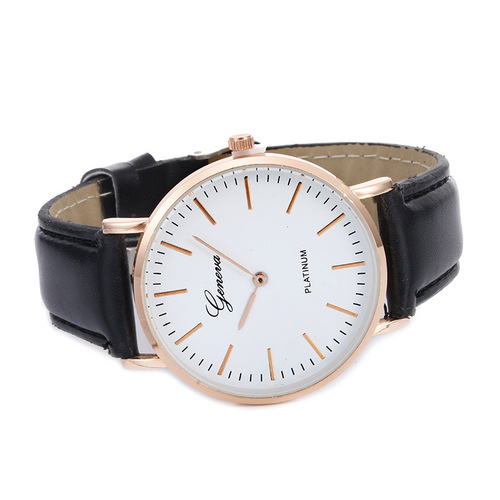GENEVA Geneva Strap Watch Two-Handed Men's Watch Women's Watch Student Quartz Watch