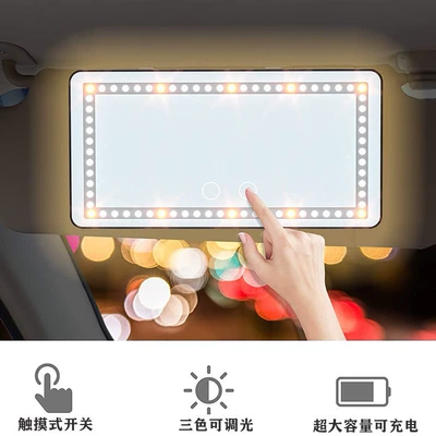 Passenger Side Makeup Mirror, Rearview Mirror — Sun visor rearview mirror