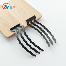 u型发簪定制懒人盘发神器女高级感金属欧美后脑勺四齿插梳发插