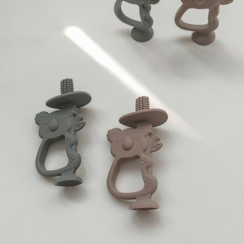 Koala baby silicone teether, molar stick, toothbrush, two-in-one teether, baby anti-eating hand comfort toy