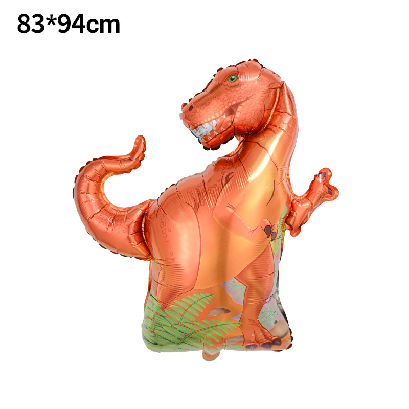 Globos de aluminio con diseño de animales de dibujos animados con temática de dinosaurios para decoraciones de fiestas de cumpleaños infantiles image 14