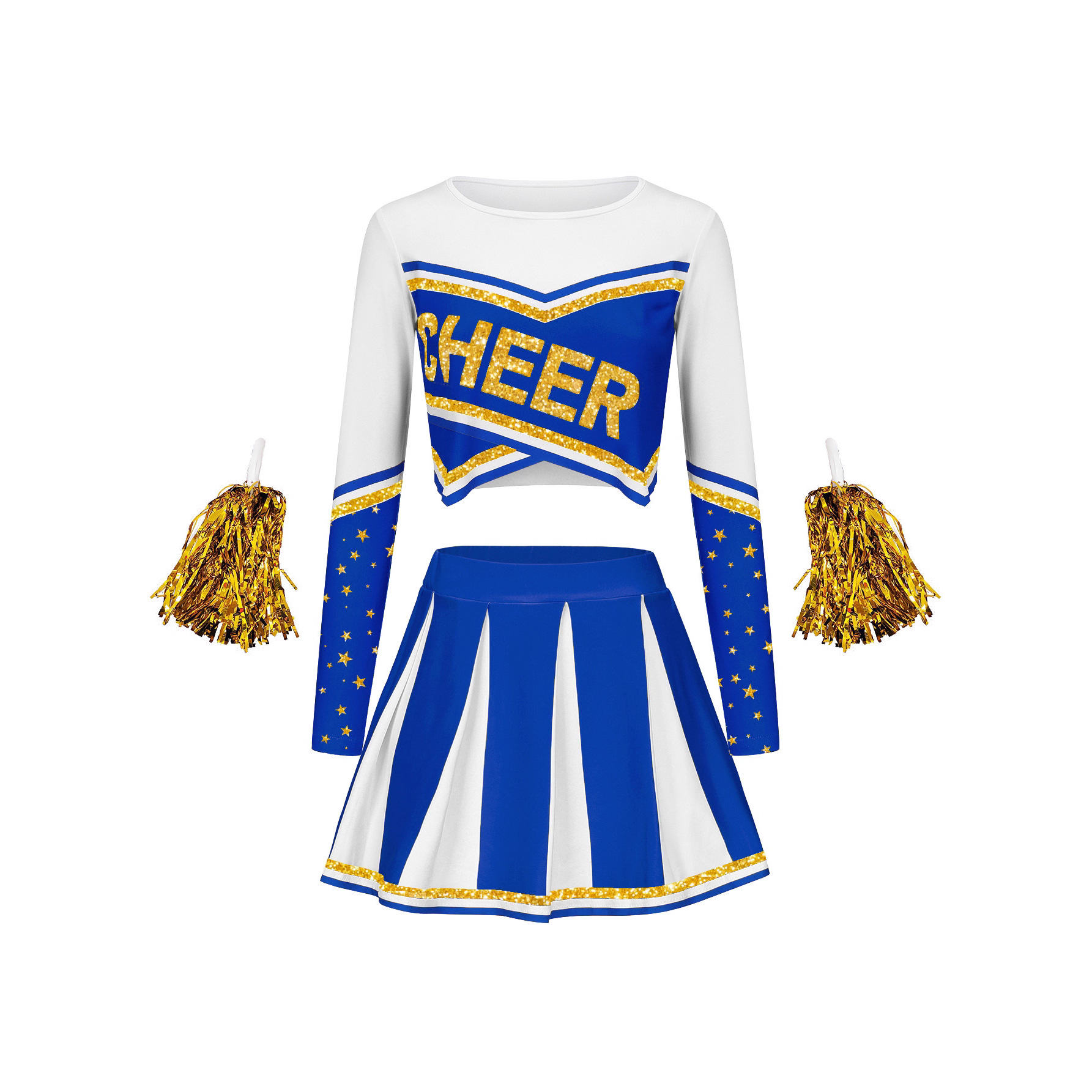Women's Cheerleading Costumes, Basketball and Football Cheerleading Uniforms, Competition Uniforms, Festival Performance Costumes, Aerobics Costumes