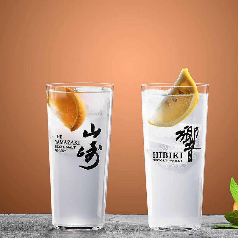 日式柯林杯加厚玻璃杯子品酒杯定制logo耐高温酒店家用餐厅调酒杯|undefined