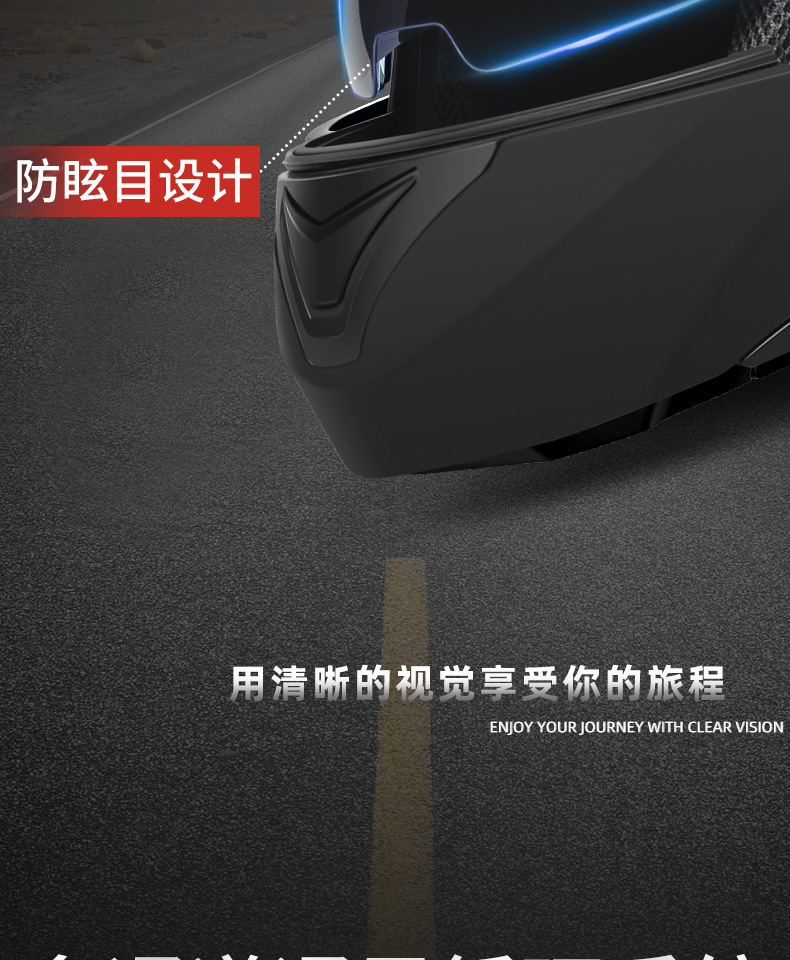 Cross-Border Exclusive Supply of Electric Motorcycle Helmets for Men and Women, Open-Face Helmet with Dual Mirror Design, Full-Face Helmet for Riding with High-Definition Mirror