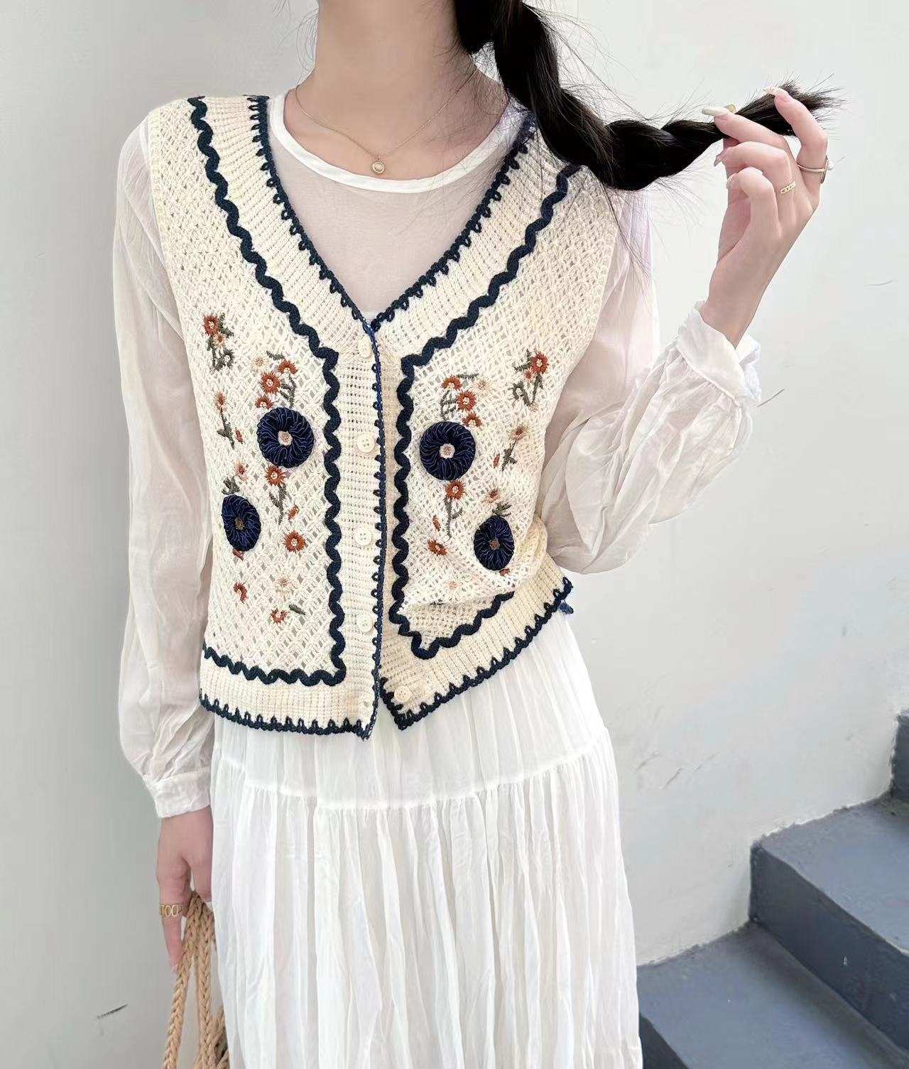 블루 조끼 765JD