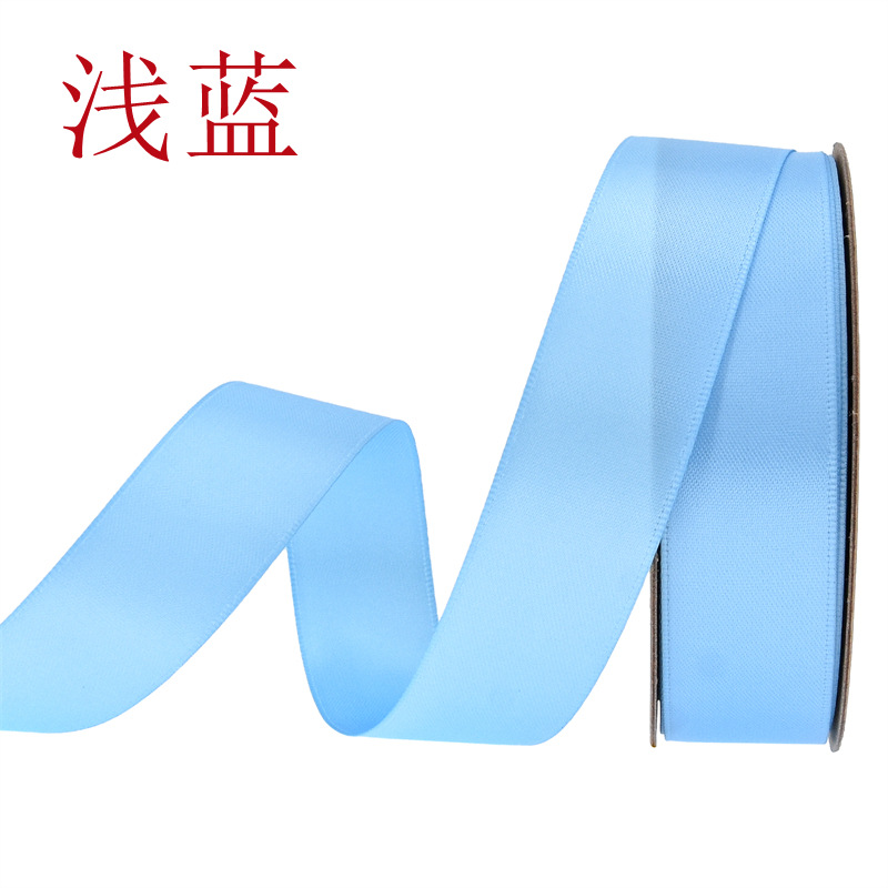 Transfronterizo 2.5 cinta de poliéster de cifrado doble cara cinta de seda mate vestido de boda decoración regalo de flores embalaje cinta forjada 25m