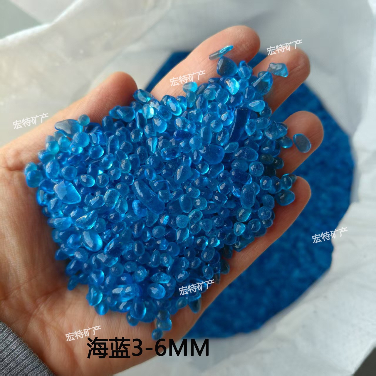 [Contas azul marinho de 3-6mm] 1kg