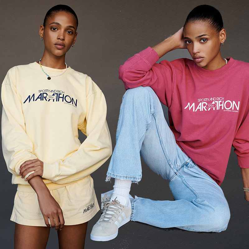 Clearance Sale ~ No Returns or Exchanges ~ Classic Letter Print Pullover Crew Neck Cotton Women's Sweatshirt