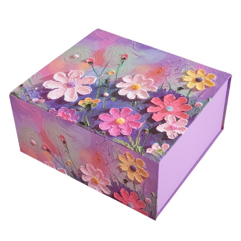 Caja de regalo puntual Caja plegable Caja de regalo de una pieza Caja de regalo de vacaciones Caja de papel con tapa magnética Logotipo personalizado