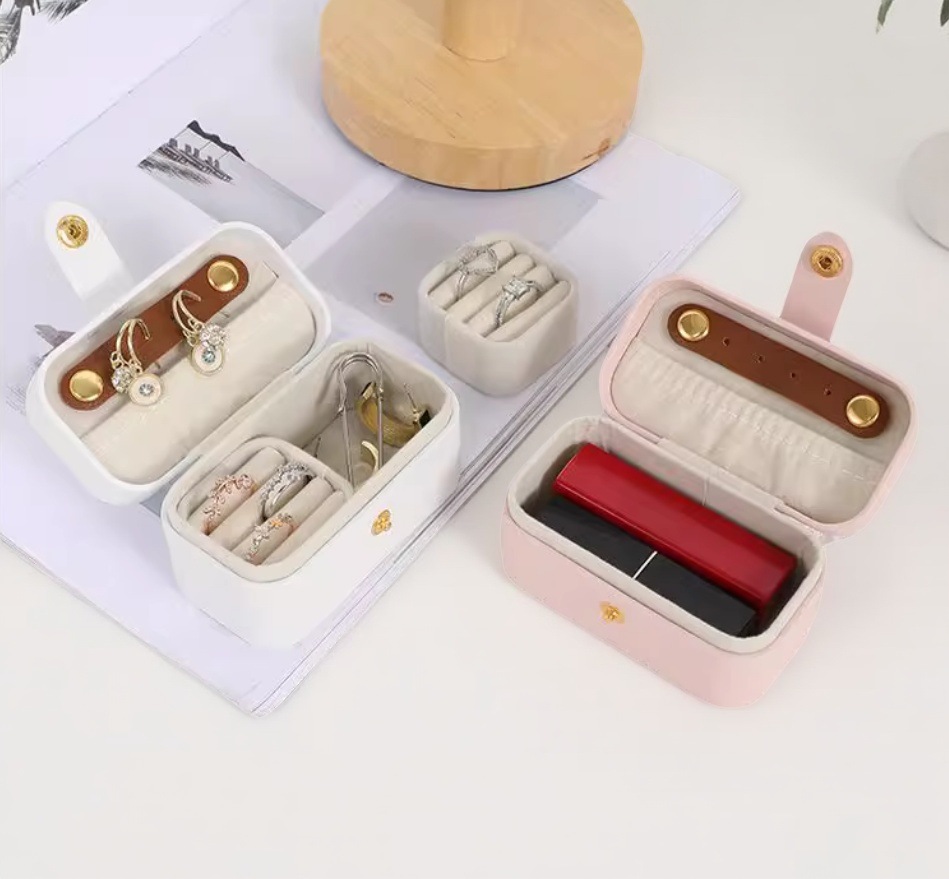 Grenzüberschreitender Amazon-Daumenfinger-Schmuckschatulle mit Magnet für Reisen, tragbar, Hochzeitsring, Ohrstecker, kleine Schmuckschatulle