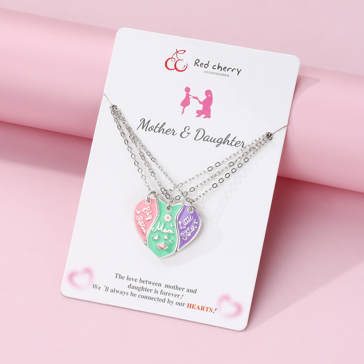Simple Style Letter Heart Shape Alloy Enamel Unisex Pendant Necklace display picture 2