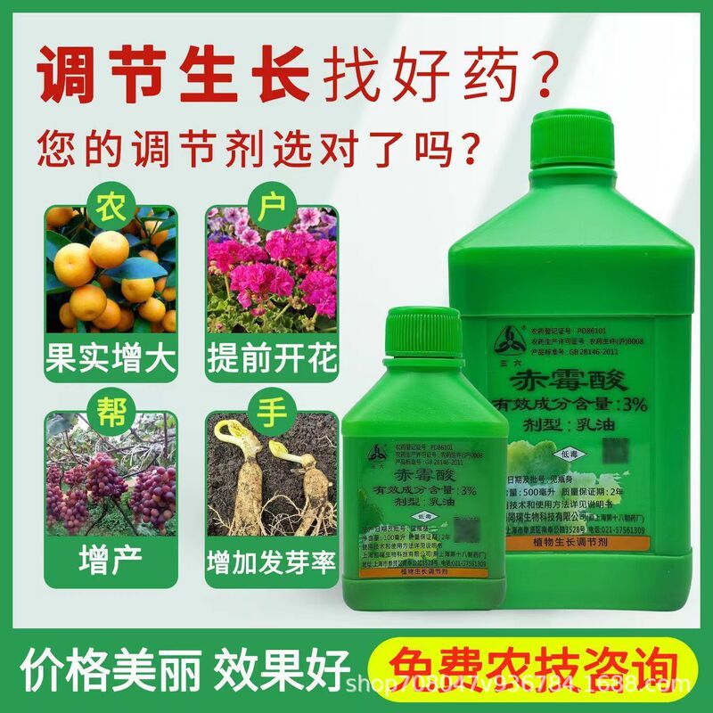 Shanghai Tongrui 36% Gibberellic Acid 500ml 920 Seedling Yield-Increasing Plant Growth Regulator Wholesale Price Shanghai Tongrui 36% Gibberellic Acid 500ml 920 Seedling Yield-Increasing Plant Growth Regulator Wholesale Price