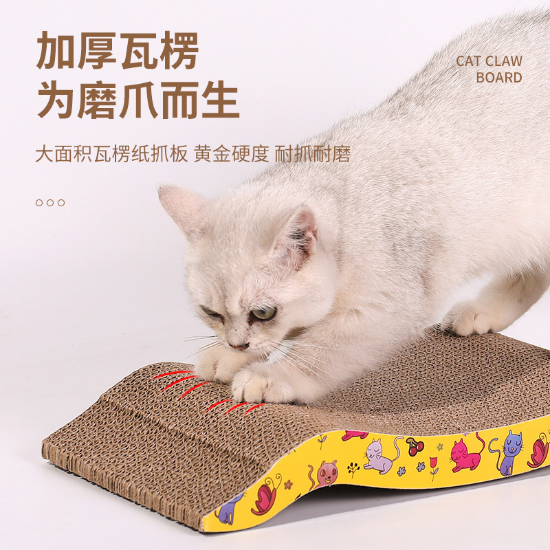 Gato cero tablero grande de una sola pieza de papel corrugado gato molienda garra gato suministros gato juguetes mascotas suministros al por mayor en stock