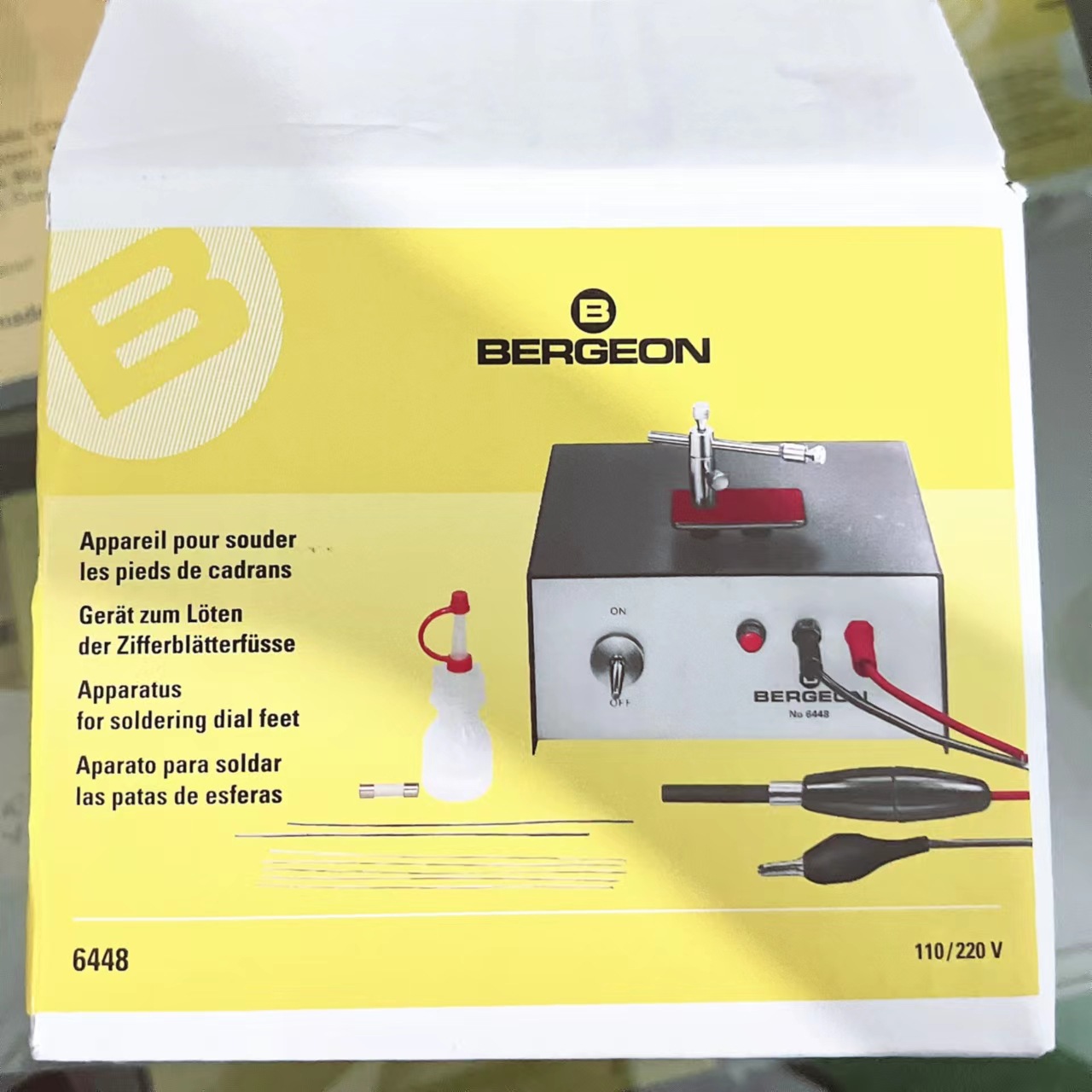 瑞士博格 BERGEON 6448 表盘脚 字面脚焊接机 修表工具